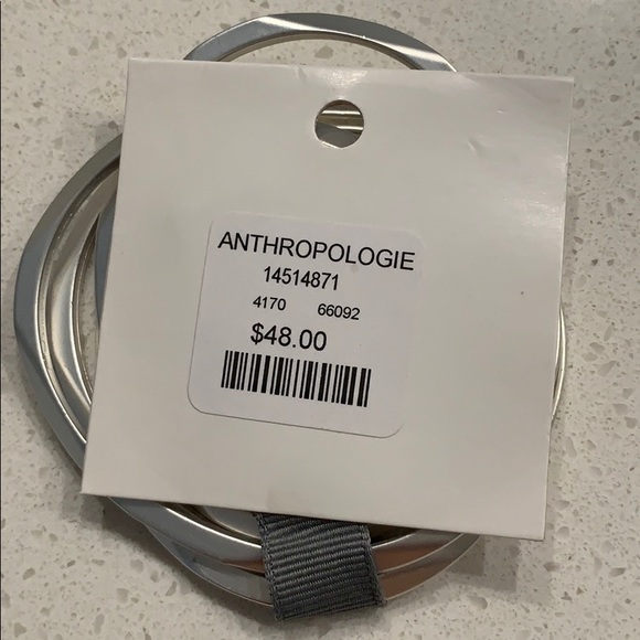 Anthropologie Silver Bangles Set - Picture 3 of 3